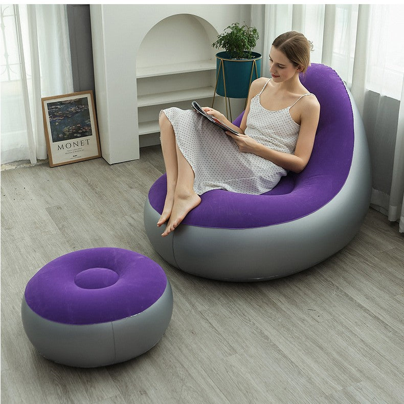 Kvinne oppblåsbar komfortsofa med ergonomisk ryggstøtte Skanto