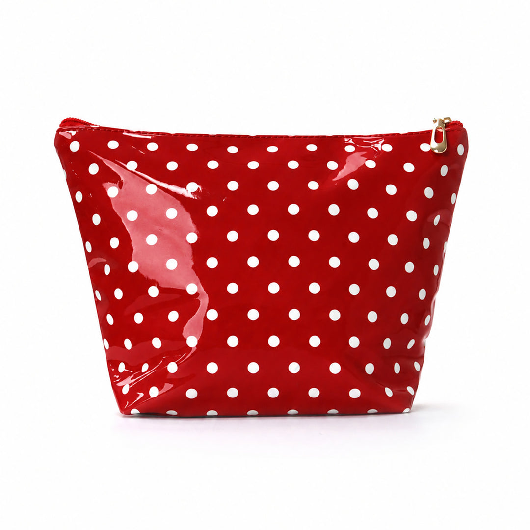 Vannavstøtende kosmetikkveske med polka-prikkedesign Skanto