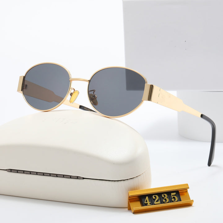 Damer Elegant Designer-solbrille med filigranfra ramme og UV-beskyttelse Skanto