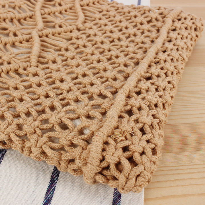 Hand-knotted tote bags with geometric patterns Skanto