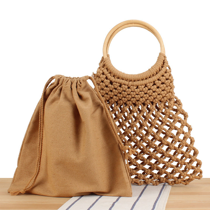 Modern Macrame Handbag with Inner Pocket Skanto