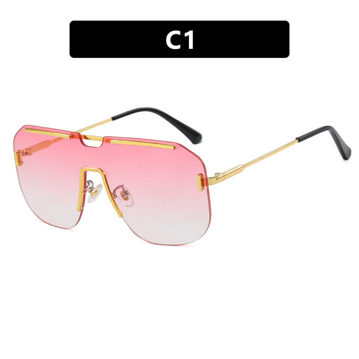 Dame geometrisk solbrille med stilramme i metall og UV-beskyttelse Skanto