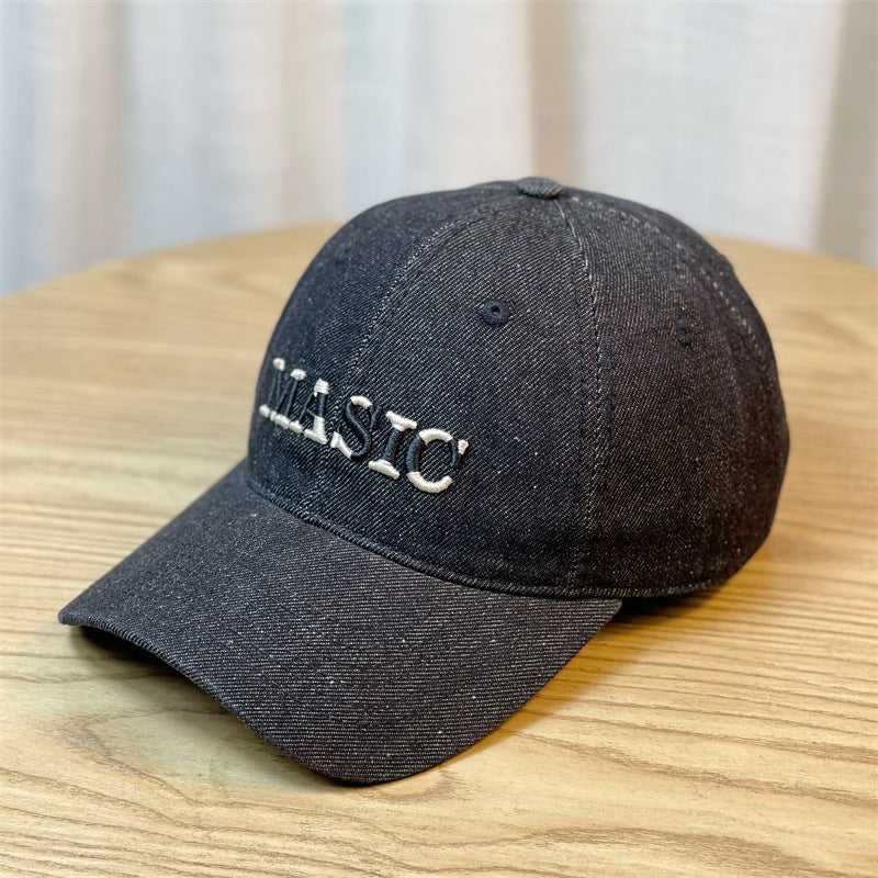 Kvinnebrodert denim baseball cap Skanto