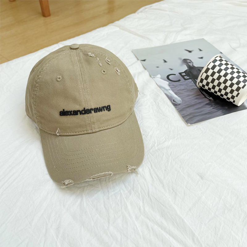 Unisex Slittet Bomull Baseball Caps Skanto