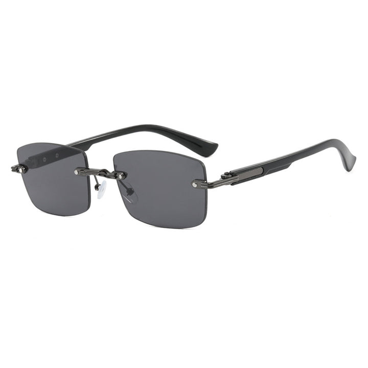 Women's square sunglasses with wood frame and gradient lenses Skanto