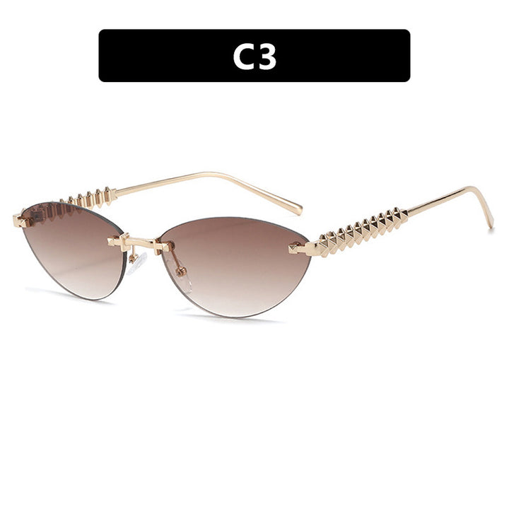 Women's sunglasses in modern, geometric design with stylish metal frame and UV protection Skanto