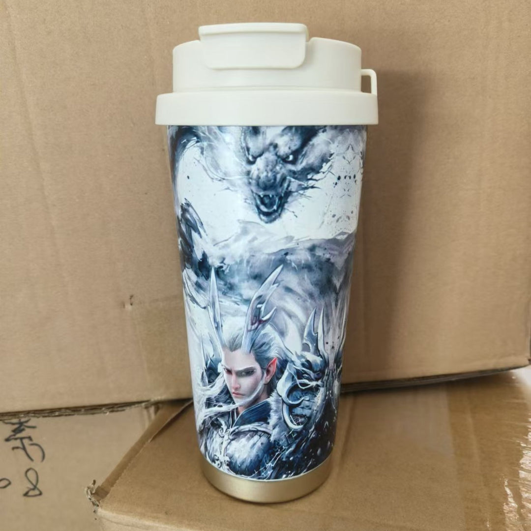 Kvinnes termisk krus med brennende design Skanto