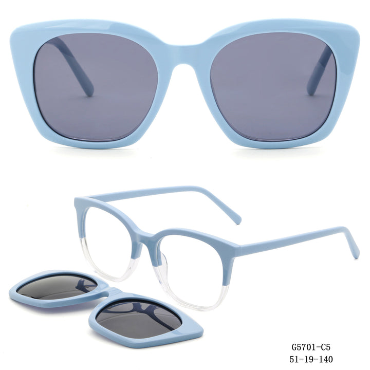 Dame retro-inspirert solbrille med avtagbare glass Skanto