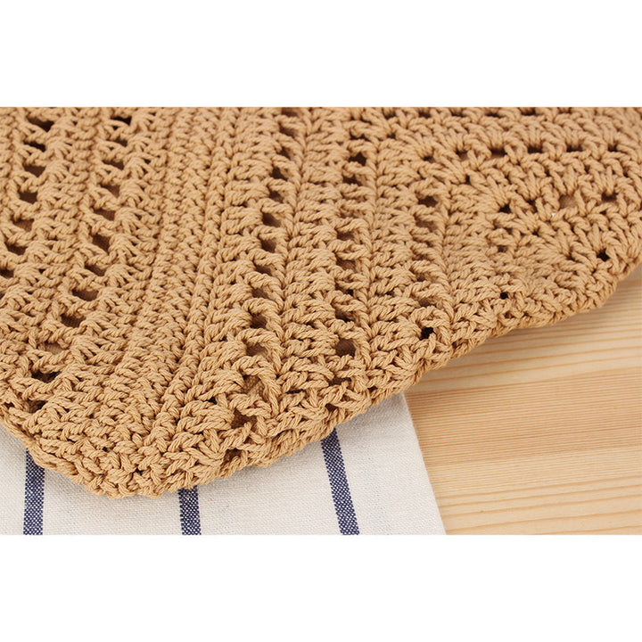 Handbag made of woven natural material with inner pocket Skanto