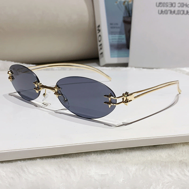 Women's elegant metal glasses with filigree design Skanto