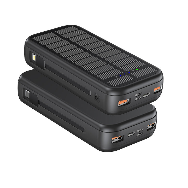 Solcelledrevet powerbank med integrert hurtigladefunksjon Skanto