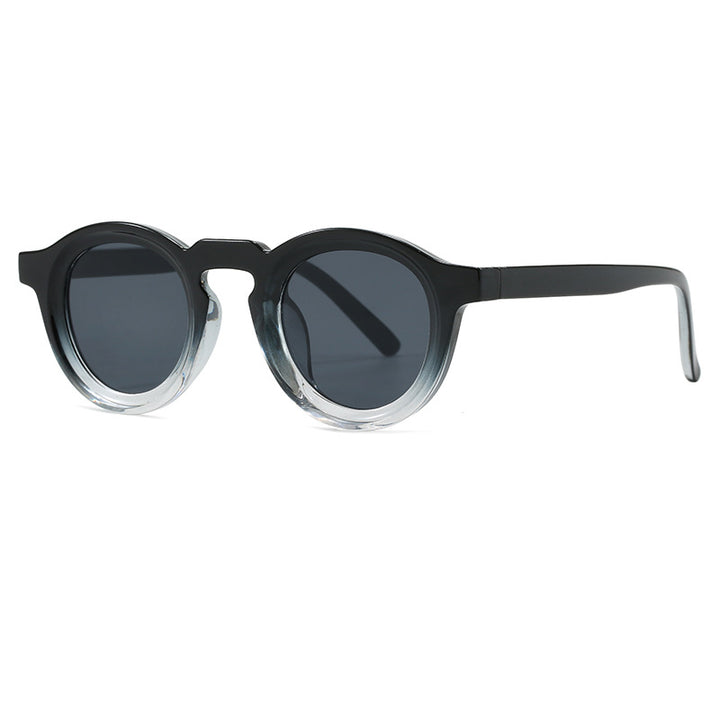 Women's fashionable round sunglasses with transparent frame and UV protection Skanto