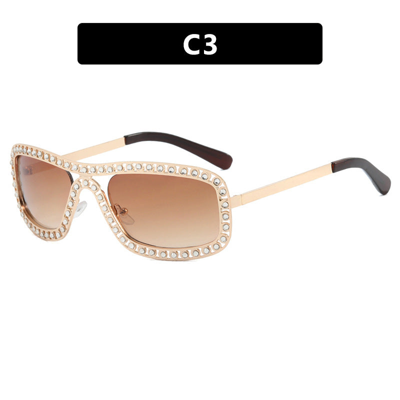 Women's fashionable sunglasses with sparkling frame Skanto