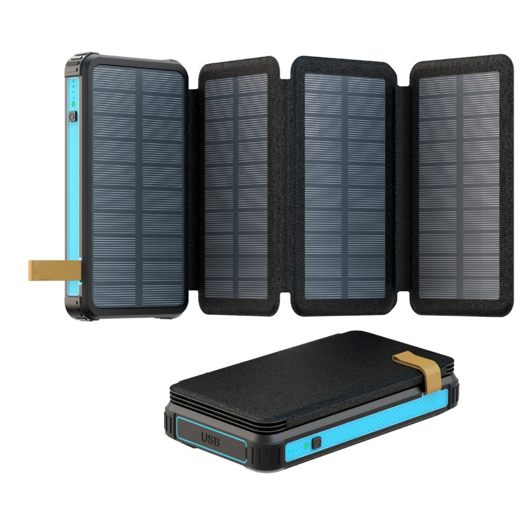 Solcelledrevet Powerbank med hurtigladingsfunksjon fra Skanto