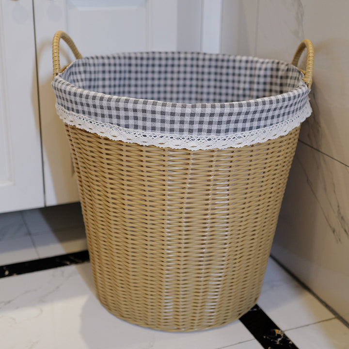 Vaskekurvsett laget av flettet materiale Skanto
