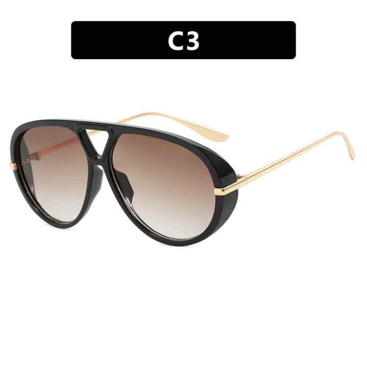 Women's Oversized Sunglasses with Elegant Plastic Frame and Mirrored Lenses Skanto