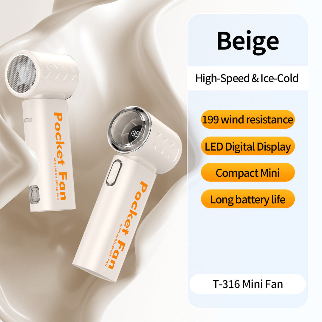 Unisex nan kompakt USB-Håndvifte med LED-skjerm og kraftig motor Skanto