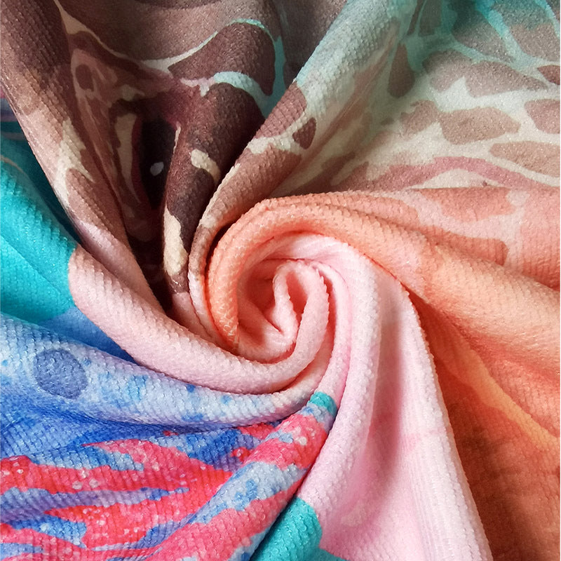 Strandhåndkle med speilet mandala-design Skanto
