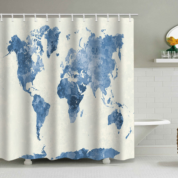 Vintage World Map Dusjforheng Skanto