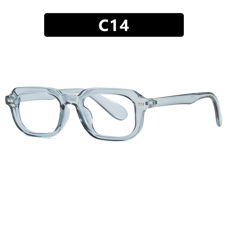 Women's square sunglasses with high-gloss transparent frame and polarized lenses Skanto