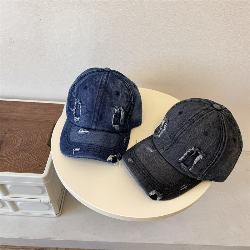 Herre Slitt Denim Baseball Caps Skanto 1783921899