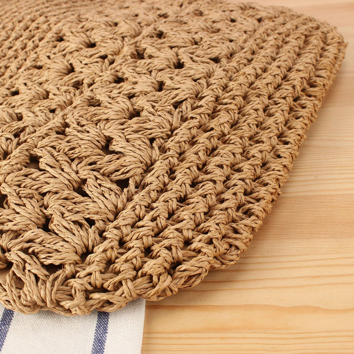 Shoulder bag made of hand-knotted natural materials with fringe-decorated shoulder strap Skanto