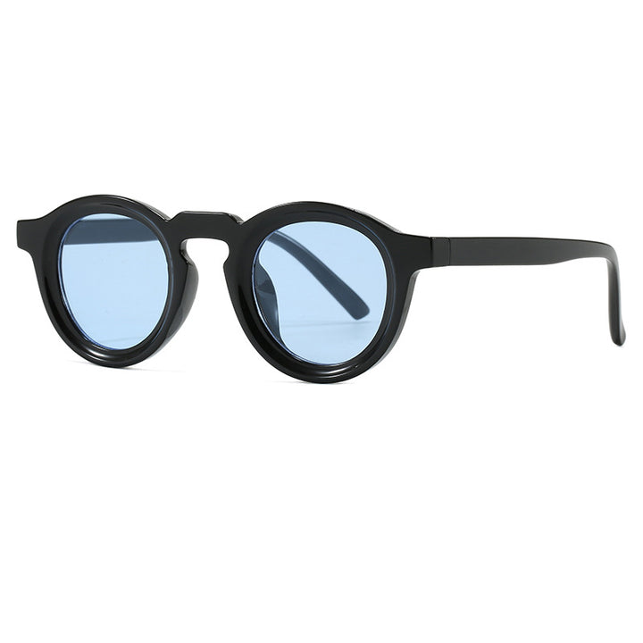 Women's fashionable round sunglasses with transparent frame and UV protection Skanto
