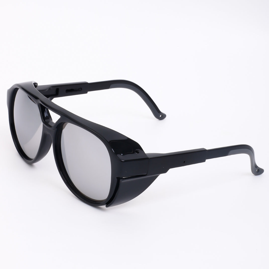 Dame oversized solbriller i geometrisk design med robust ramme og polarisert glass Skanto