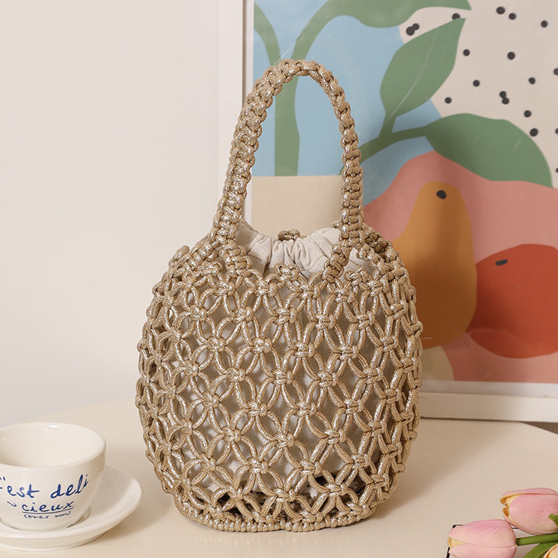 Trendy Shopper Bag with Unique Net Design Skanto