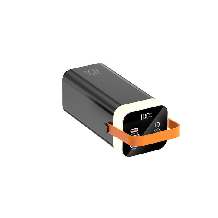 Bærbar Powerbank med intelligent ladeconcept og digital kapasitetsindikator Skanto