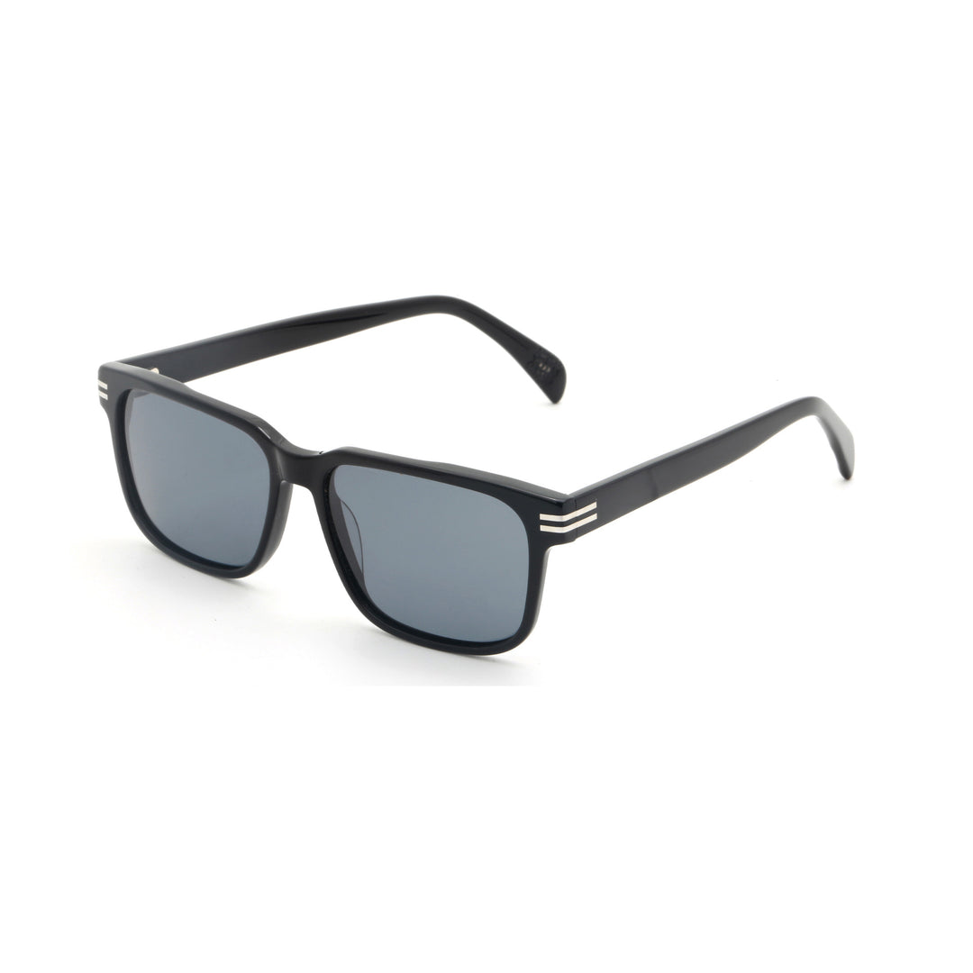 Dame moteriktig solbrille med transparent ramme og grønne glass Skanto