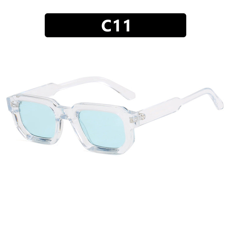 Dame moderne solbriller i innovativ rektangulær design Skanto