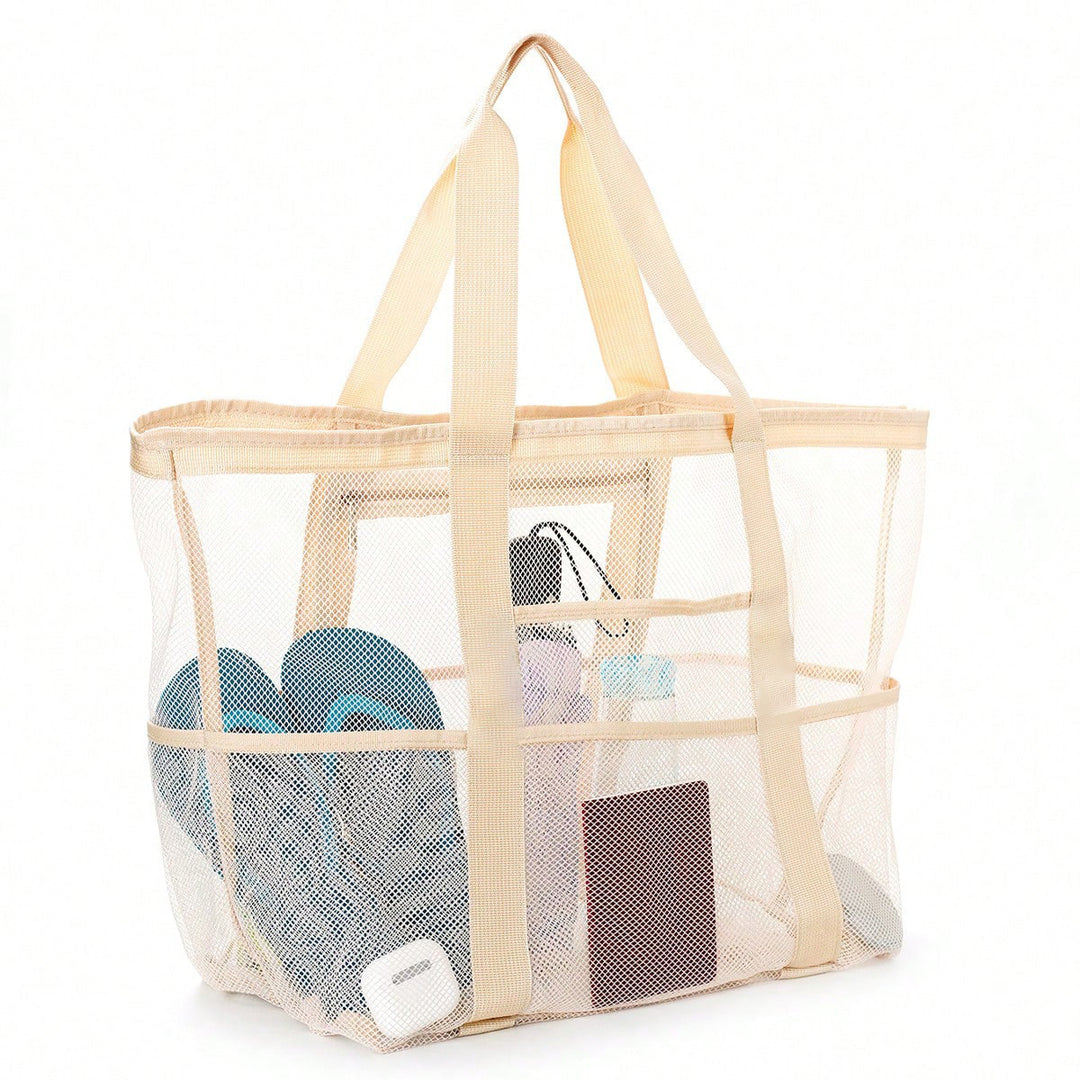 Praktisk strandveske med nettdesign Skanto