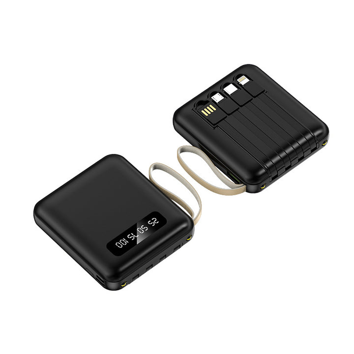 Kompakt powerbank med integrert kabelføring Skanto