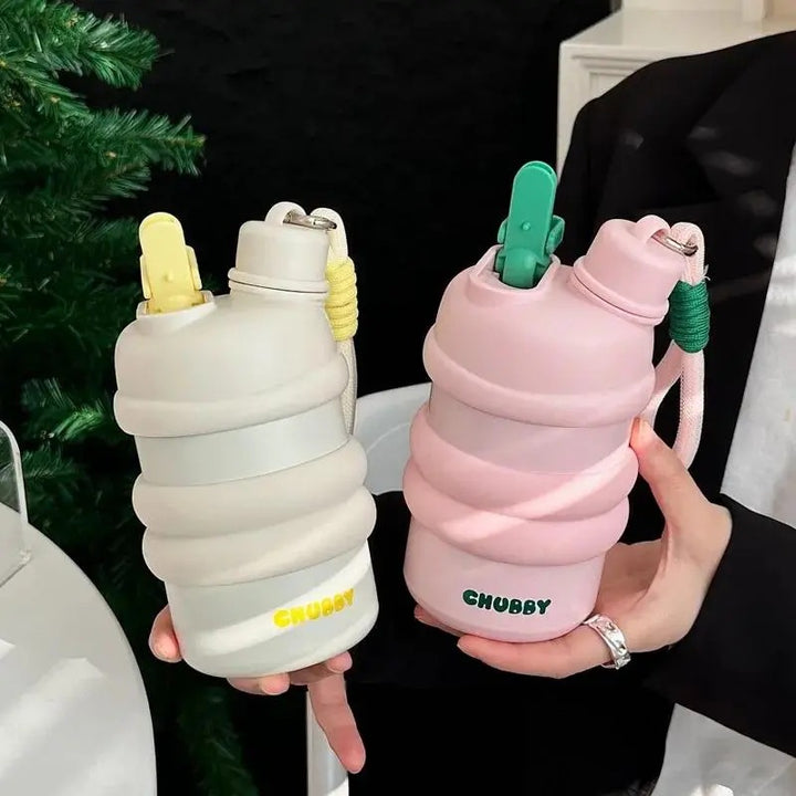 Damen Sportliche Edelstahl-Wasserflasche Skanto