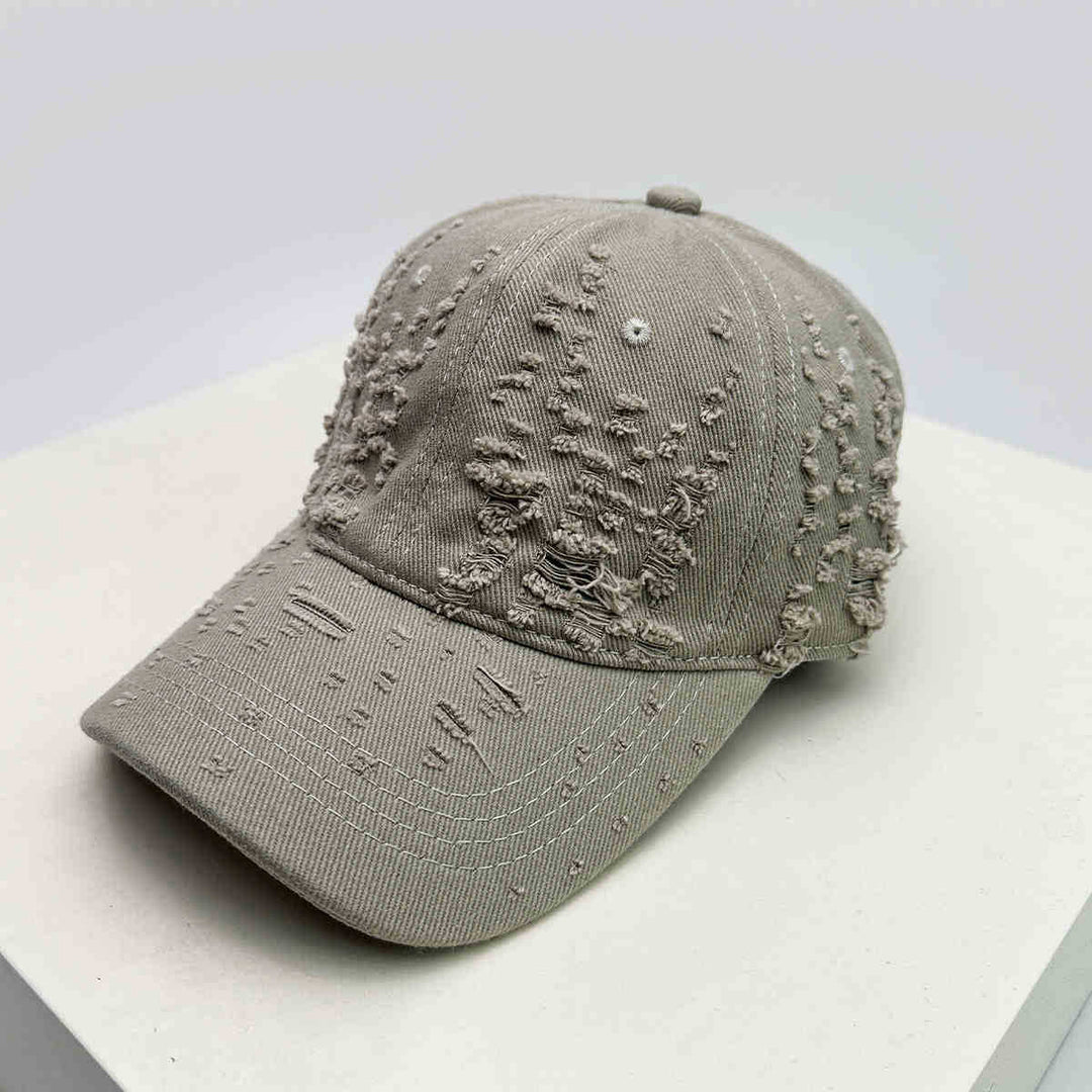 Dame's Distressed Teksturert Baseball Cap Skanto