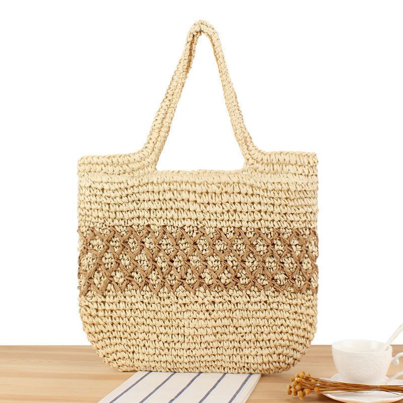 Large Handmade Raffia Tote Bag Skanto