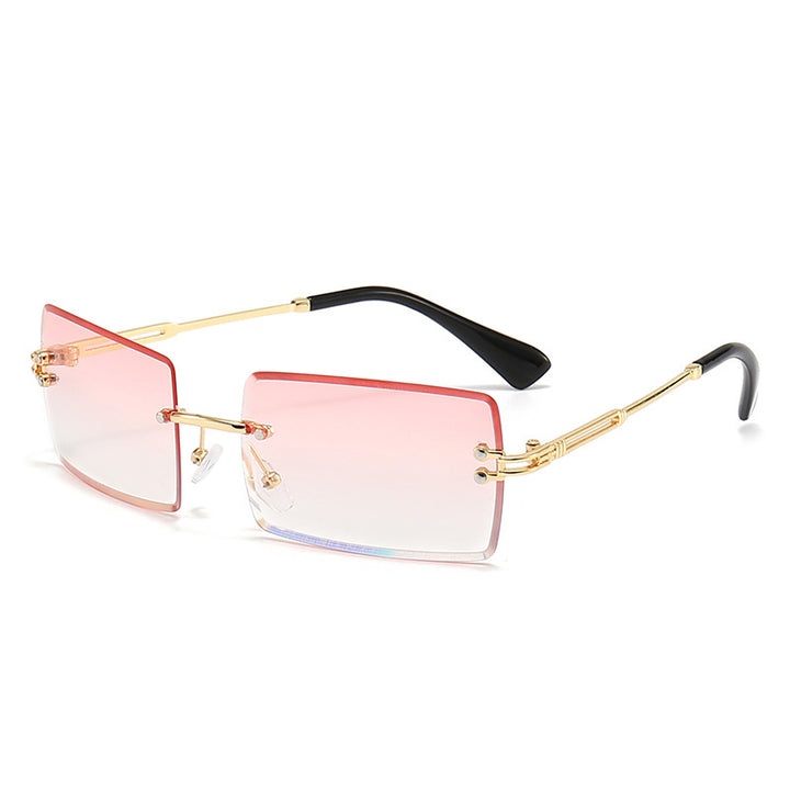 Dame moteriktig rektangulær solbrille med gradientlinser Skanto