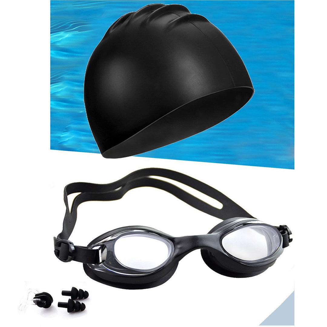 Svømmesett med ergonomisk svømmebrille og pålitelig badehette Skanto