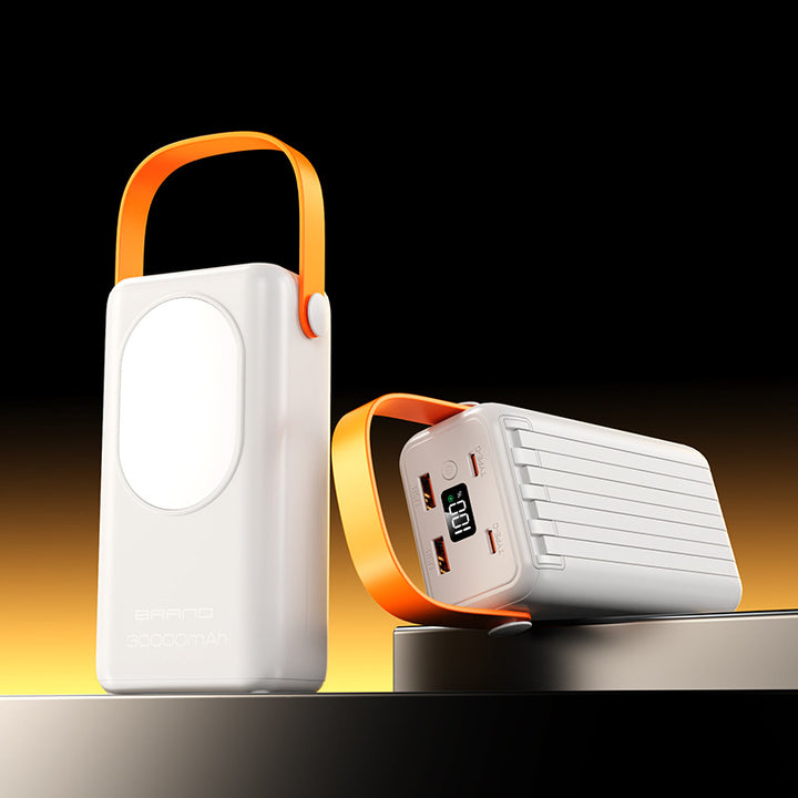 Høyytelses Powerbank med integrert LED-lys og digital skjerm Skanto