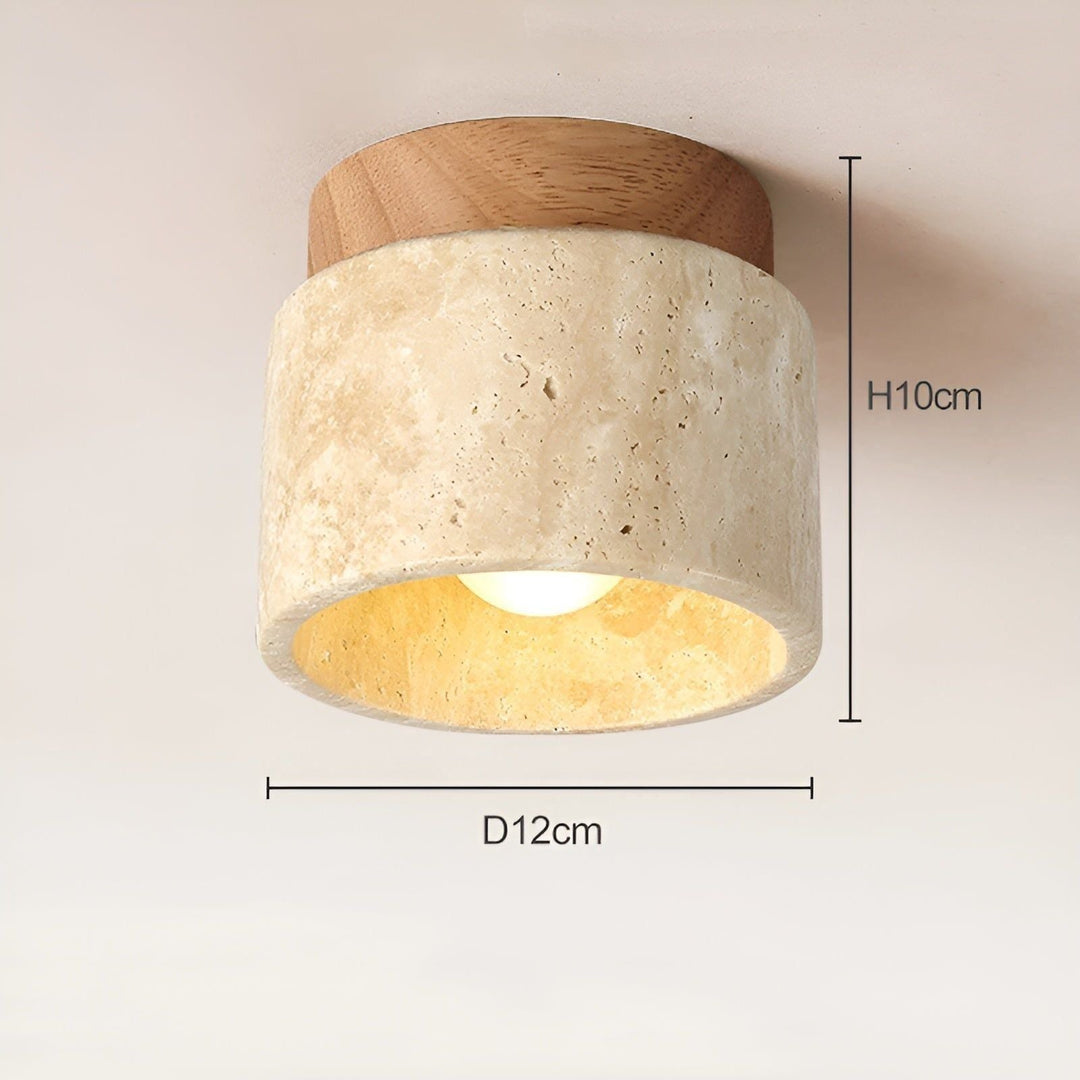 LumiStone - Wabi Sabi Gul Marmor Japansk Taklampe | Skanto