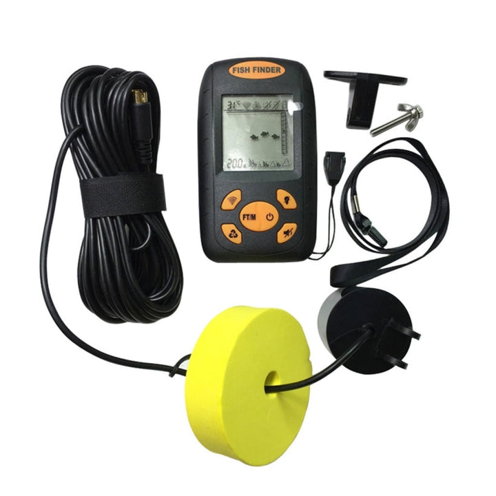 Skanto | Bærbar ultralyd fiskefinner, vanndyp og temperatur fiskefinner med ledet sonar sensor og LCD-skjerm