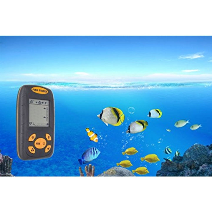 Skanto | Bærbar ultralyd fiskefinner, vanndyp og temperatur fiskefinner med ledet sonar sensor og LCD-skjerm