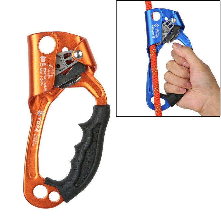 Skanto | XINDA TP-8606 Utendørs Klatring Luft Arbeid Fallbeskyttelse Håndholdt Taustopper for 8-12mm Diameter Tau Høyre (Oransje)