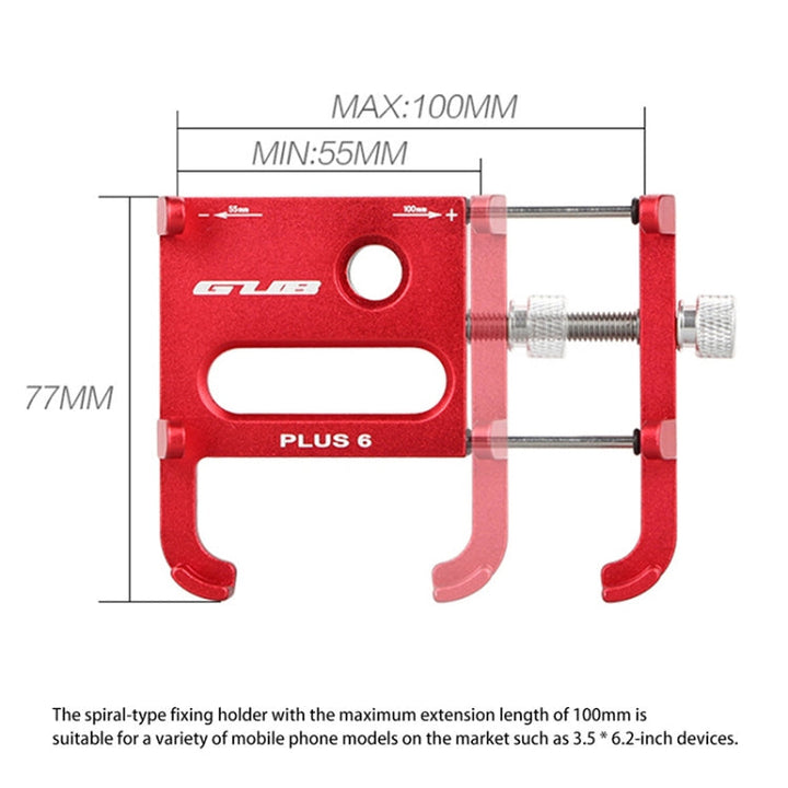 Skanto | GUB Plus 6 Aluminiumlegering MTB Sykkel Telefonholder (Sølv)