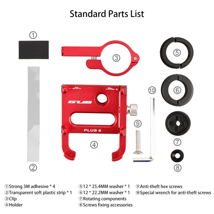Skanto | GUB Plus 6 Aluminiumlegering MTB Sykkel Telefonholder (Svart)