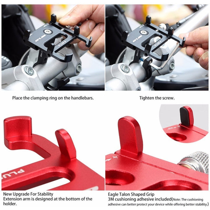 Skanto | GUB Plus 6 Aluminiumlegering MTB Sykkel Telefonholder (Titaniumfarge)