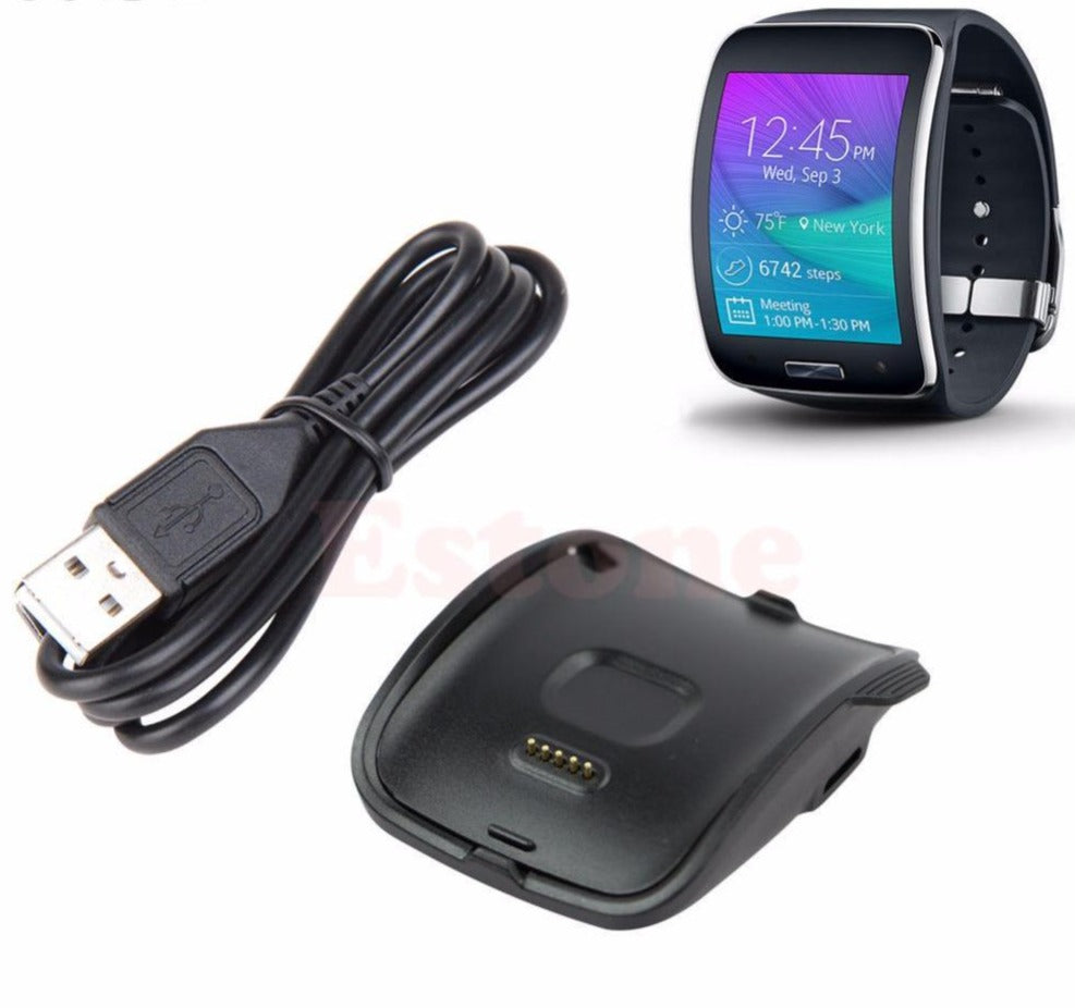 Skanto | OOTDTY Smartklokke Lader Ny Smartklokke Svart Ladebase Lader Dock For Samsung Gear S SM R750