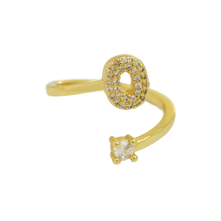 Skanto | Delikat Boble Diamant Innpakning Initial Ring