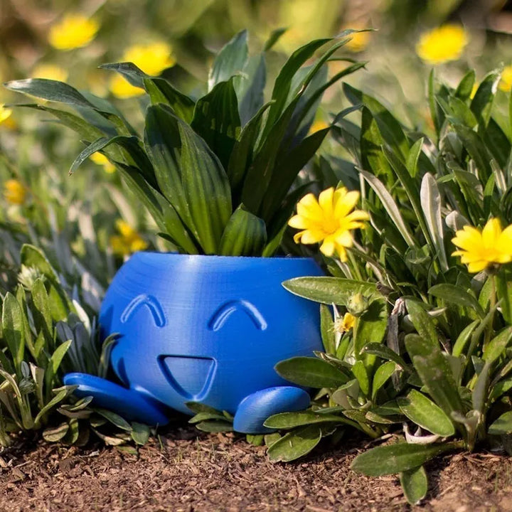 Skanto | Blomsterkull | Keramisk Blomsterpotte med Ansikt for Små Planter